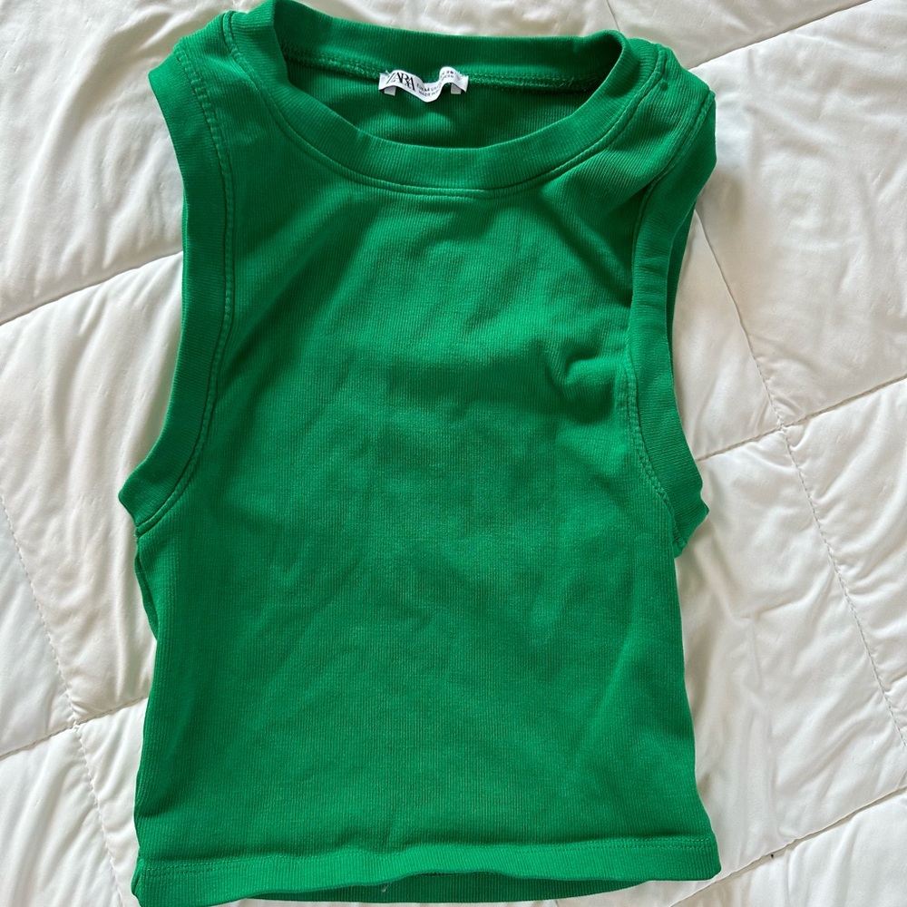 Zara Vibrant Green Tank Top